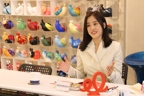 사랑의달팽이 홍보대사로 위촉된 된 소감을 말하는 박은혜