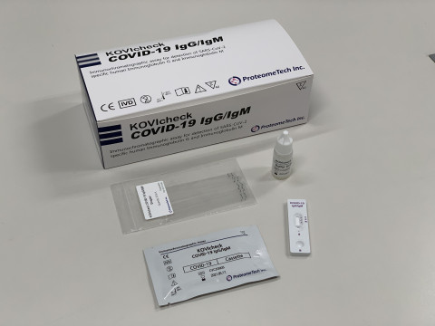 양사가 공동 개발한 KOVIcheck COVID-19 IgG/IgM