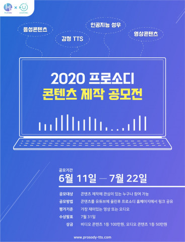 2020년 프로소디 콘텐츠 제작 공모전 포스터
