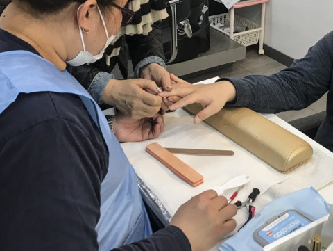 1기 네일아트 실무기술교육 현장