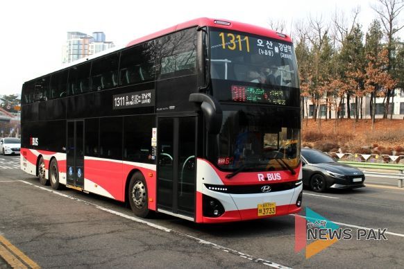 오산시 친환경 2층 전기버스 시대 개막,‘1311번·5300번 서울行 광역버스에 투입’