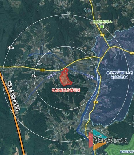 도쿄일렉트론코리아가 들어설 원삼일반산업단지 위치도