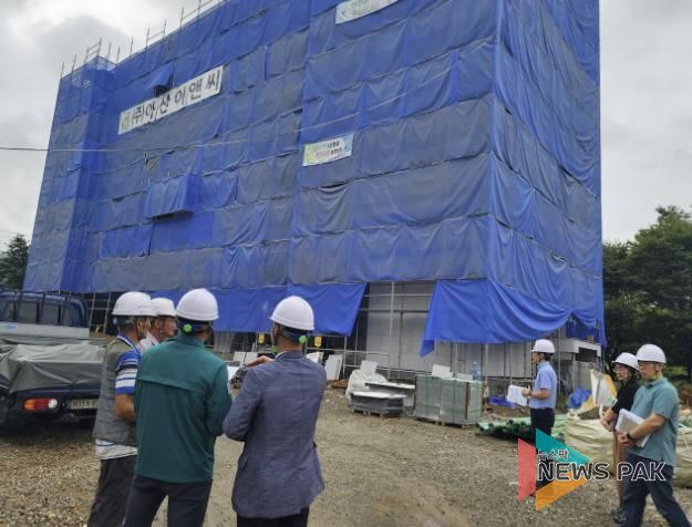 수지구는 안전사고 예방 위해 고기동 일원 민간 건축공사장을 안전 점검했다