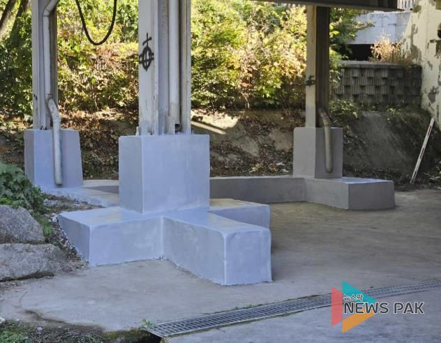 보정 제1공영주차장 하부 기초공사가 완료된 모습