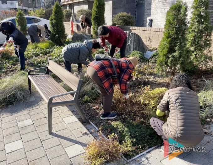 수원시 영통구 원천동, 폭설 피해 점검 및 ‘손바닥정원’ 월동 준비