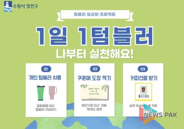 수원시 장안구, 텀블러 일상화 프로젝트 추진