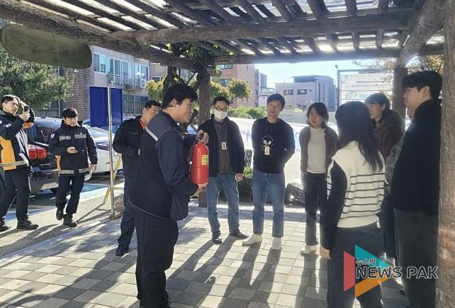 수원시 장안구 송죽동, 공공기관 합동 소방훈련 실시