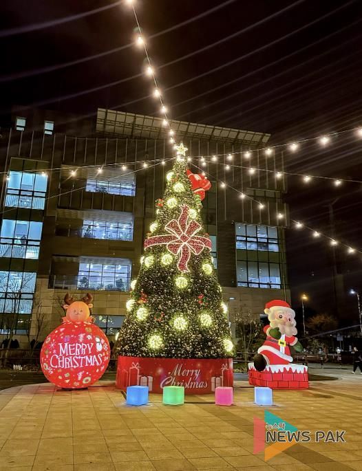 광명시청소년수련관, 겨울밤 수놓는 '빛의 초대' 대형 크리스마스 트리 점등