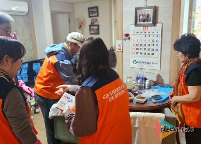 수원시 영통구 광교1동, 겨울맞이‘빵 나눔·주거청소’로 취약가구에 온기 전해
