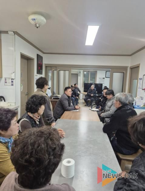 가평군 상면, 연말 경로당 순회하며 안부 살펴