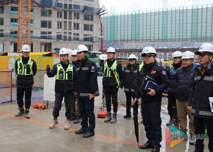 광명소방서, 5R구역 대형 공사장 관서장 현장안전지도 실시