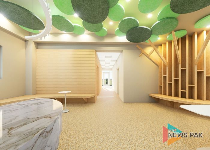 광명시 청소년상담복지센터 내부 투시도.