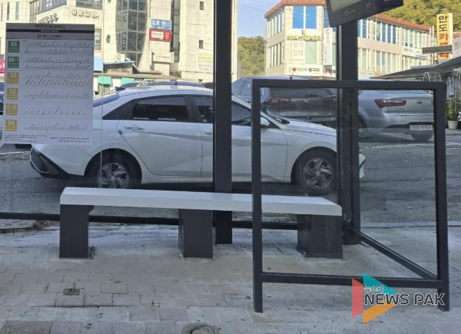 기흥구는 구 내 주요 버스승차대 13곳에 온열 의자를 설치했다