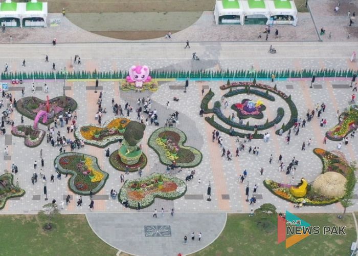 자연울타리가 설치돼 있는 2025고양국제꽃박람회