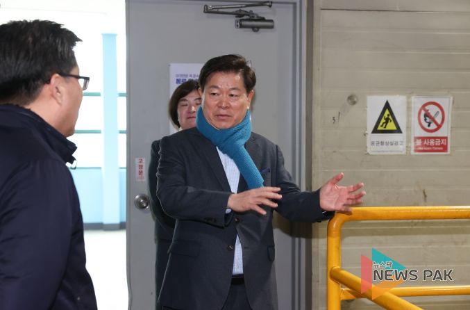 박승원 광명시장, 설 연휴 첫날 현장 점검