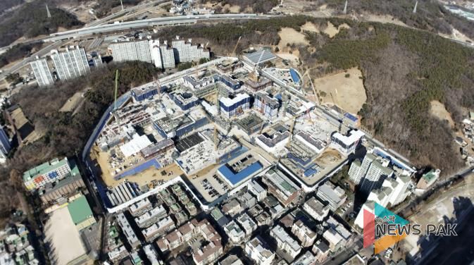 공사가 진행 중인 원당1구역 전경
