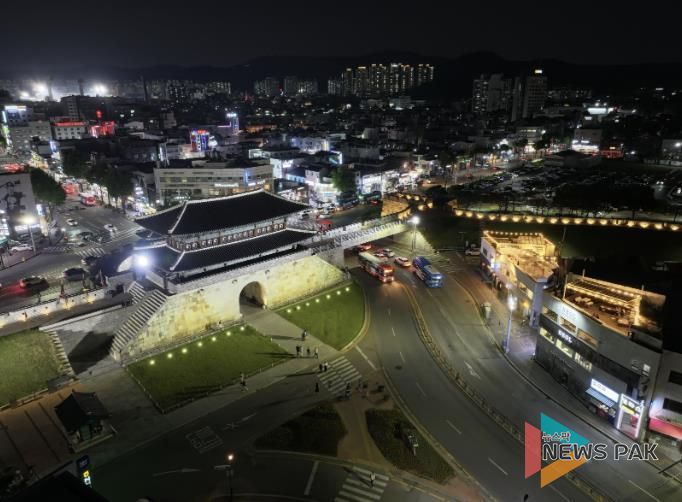 수원 장안문 일원의 실제 전경