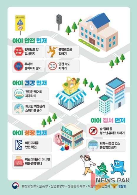 오산시, 신학기 맞아 초등학교 어린이보호구역 불법 주·정차 특별단속 실시