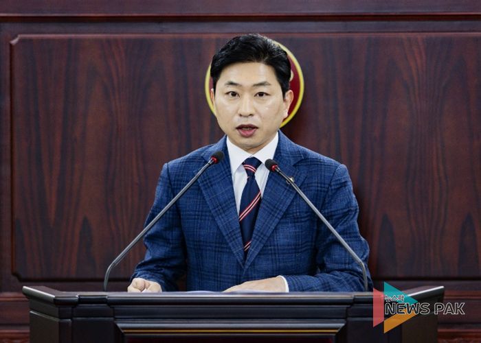 김종복 의원 5분발언 모습