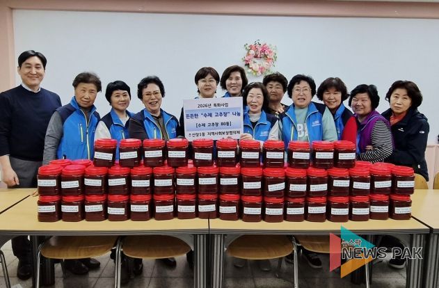 평택시 신장1동 지역사회보장협의체, 수제 고추장 나눔 행사