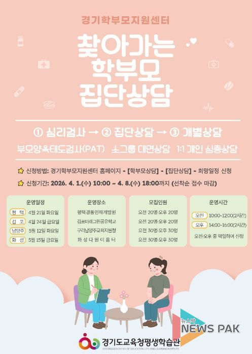 찾아가는 학부모 집단상담 프로그램 웹포스터