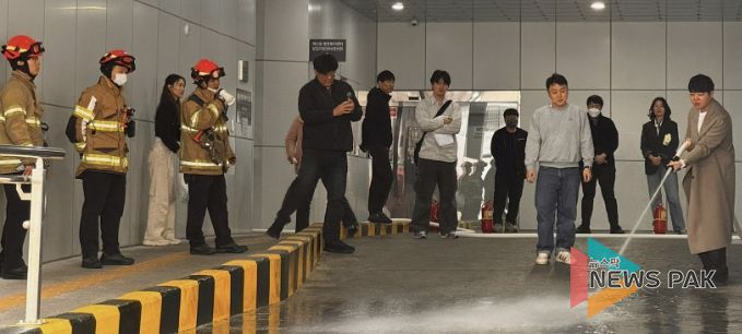 수원시 팔달구 매산동, 매산복합청사 실전형 합동소방훈련 실시